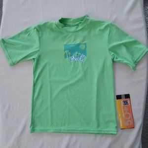 O'Neill Girls Toddler Skins Short Sleeve Rash Tee, Mint